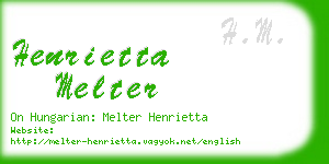 henrietta melter business card